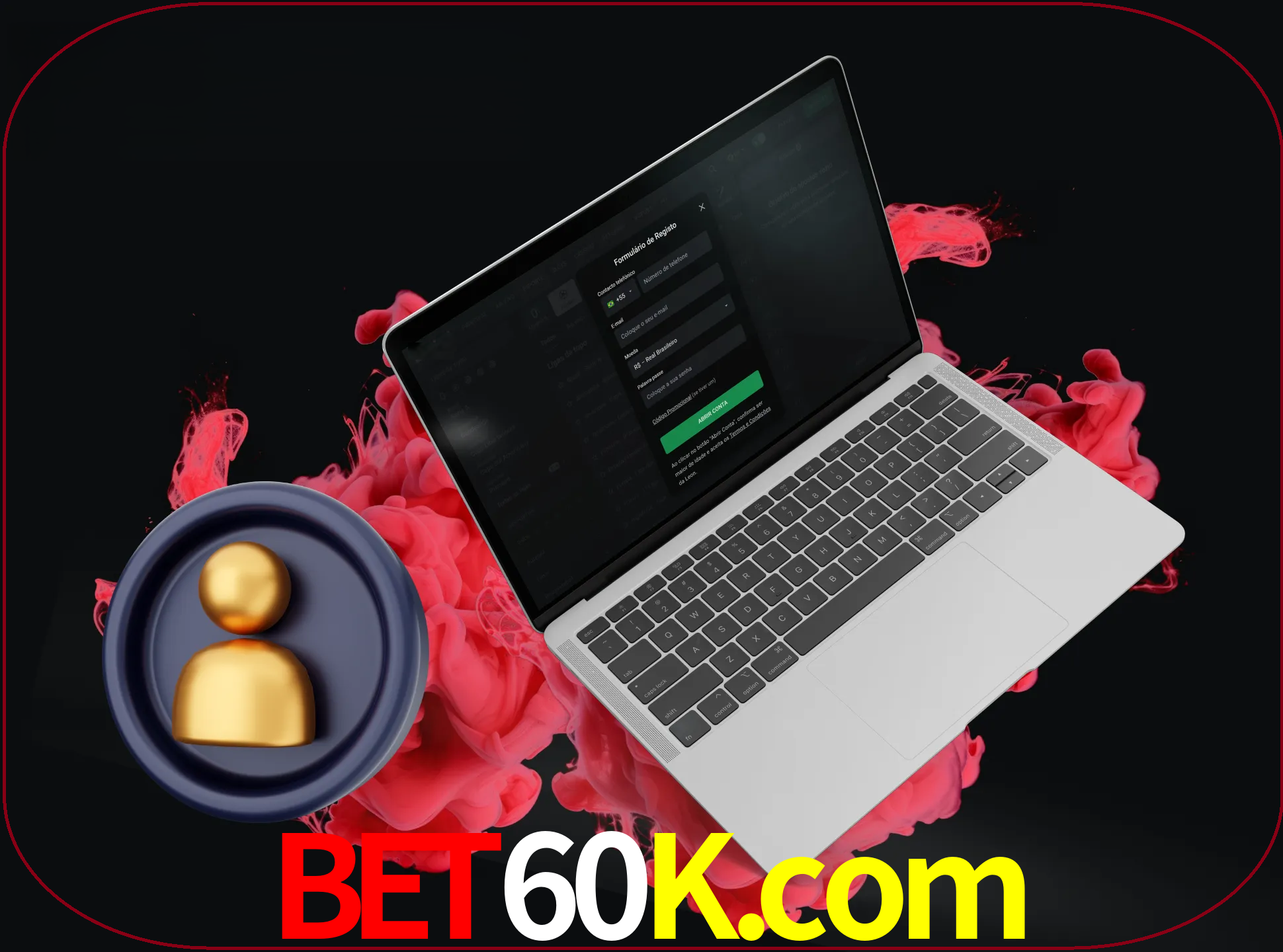No cabeçalho do site bet60k, clique no botão que o levará a um formulário especial onde terá de introduzir as suas informações actuais.