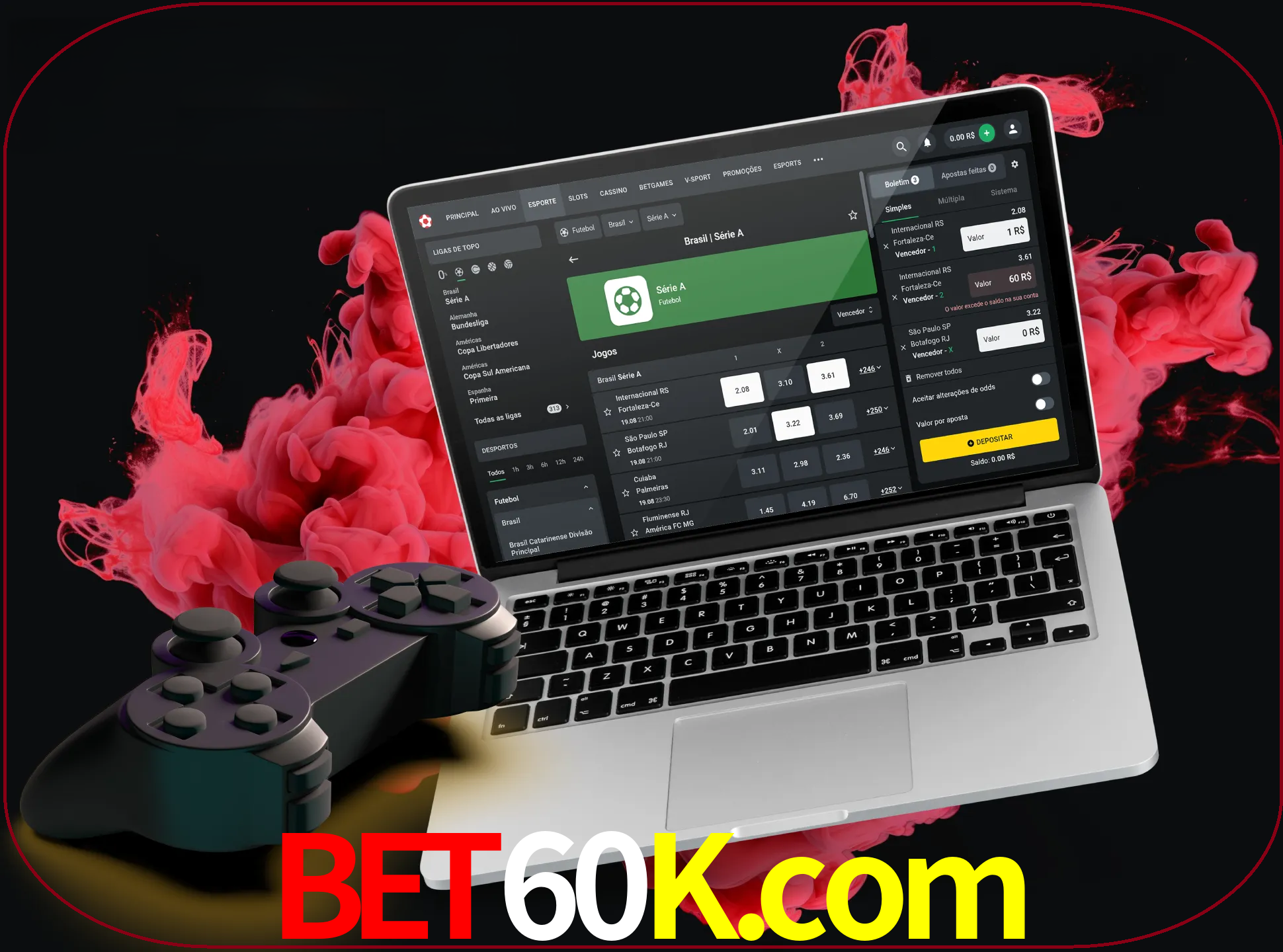 Visite a secção especial de jogos de vídeo em bet60k para descobrir em que jogos pode apostar e ganhar muito dinheiro.