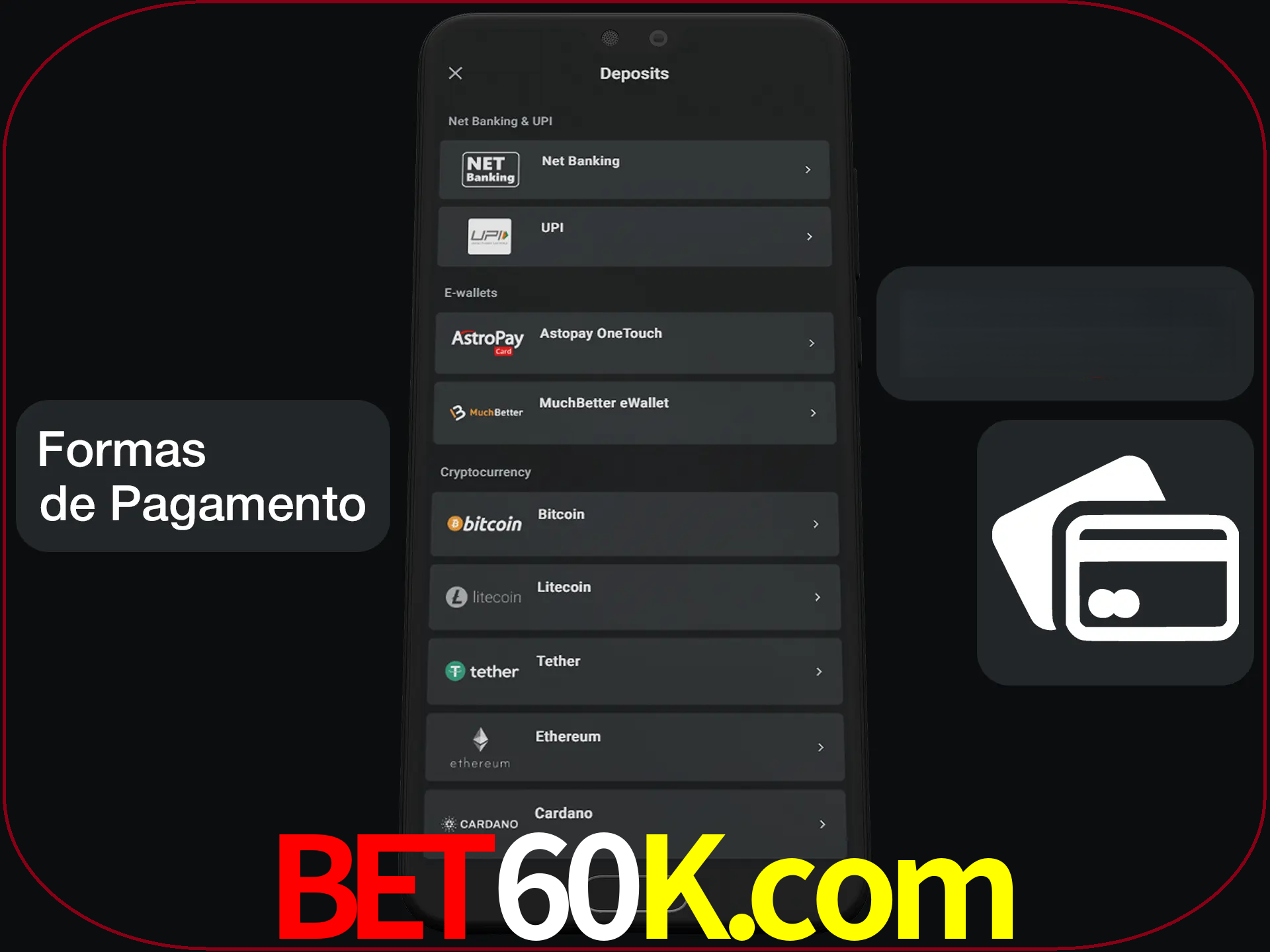 Escolha a forma de pagamento de sua preferência.