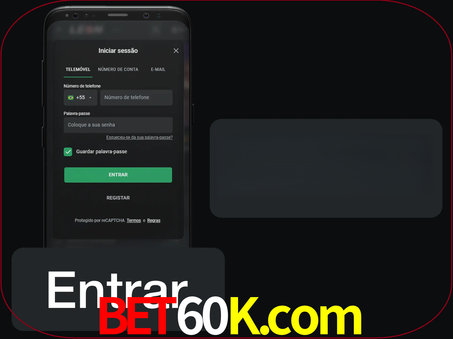 Faça o login para começar a apostar e jogar no cassino.